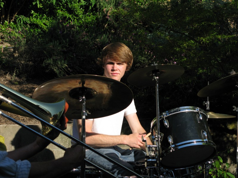 Nick Playing Drums
